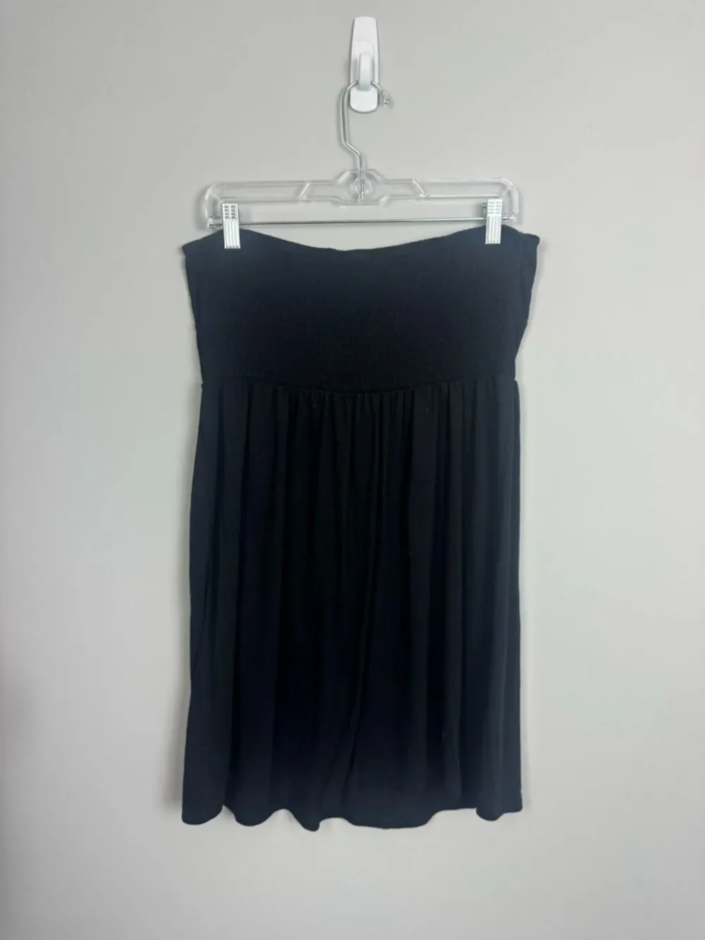 MERONA | Strapless Crossing Bust Black Swim Coverup Dress Women’s Size X-Large